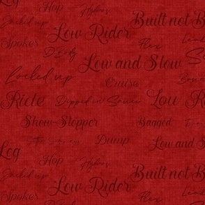 Low Rider Text - Red