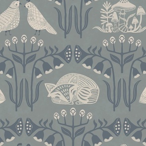Enchanted Forest Whimsy - Soft Blue
