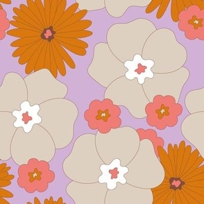 Floral retro flowers 