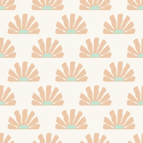 Sunshine florals -peach&cream