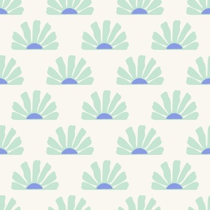 Sunshine florals - mint green&cream