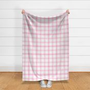 Sweet pink and coral check gingham large jumbo scale