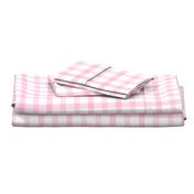 Sweet pink and coral check gingham medium scale