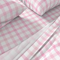 Sweet pink and coral check gingham medium scale