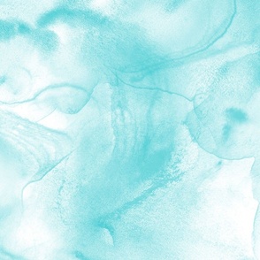 Abstract watercolor. Teal blue turquoise