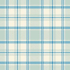 Classic Plaid, Blue and Soft Green