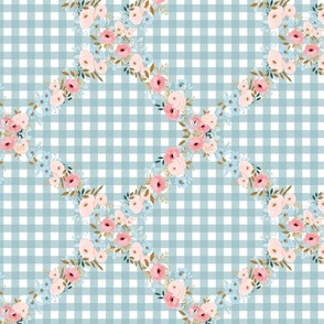 Blossom Weave – French Blue Gingham  