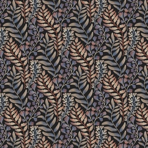 Earthy Ferns - Earth-Toned Gradient Pattern II, S