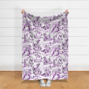 Gothic Graveyard Toile -- Witch Purple Gothic Halloween Modern Toile --  31.29in x 25.05in repeat -- 150dpi (Full Scale)