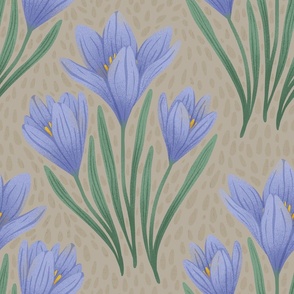 Crocus Beauty: Clean and Serene Pattern, L