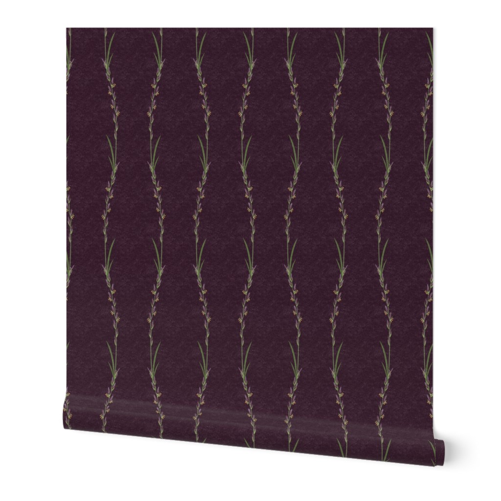 Wild Grasses Stripe-Aubergine-M