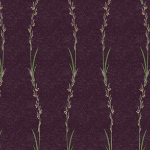 Wild Grasses Stripe-Aubergine-M