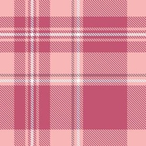 pink valentine's day tartan plaid / medium