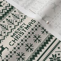 4” Ugly Christmas Sweater Pattern, Xmas Fabric, X-mas Nostalgy, winter green 