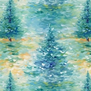 Impression of Blue Pine Trees I