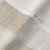 Textured Check - Large Scale - Warm Beige - Linen Ikat fabric texture Checkers Checkerboard Neutral Tan