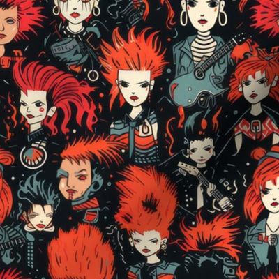 Goth Punk Rock Girl Crowd