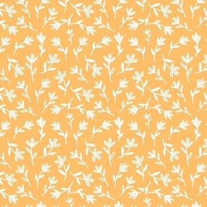 Ditsy Florals in orange 3 inch