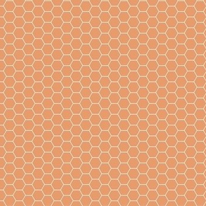 Red  geometric honeycomb small