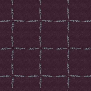 Wild Grasses Windowpane Check-Aubergine-S