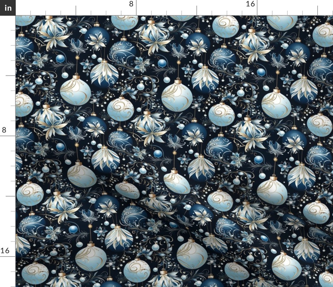 Blue and Silver Christmas Decorations