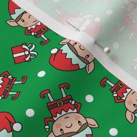 Holiday Elves - Santa's Helpers - Christmas elf -  green - LAD23