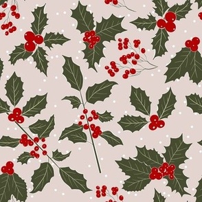 Holly Christmas Floral / Wafer