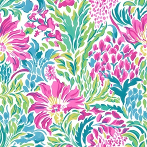 Island Blooms – Pinks/ Teals 