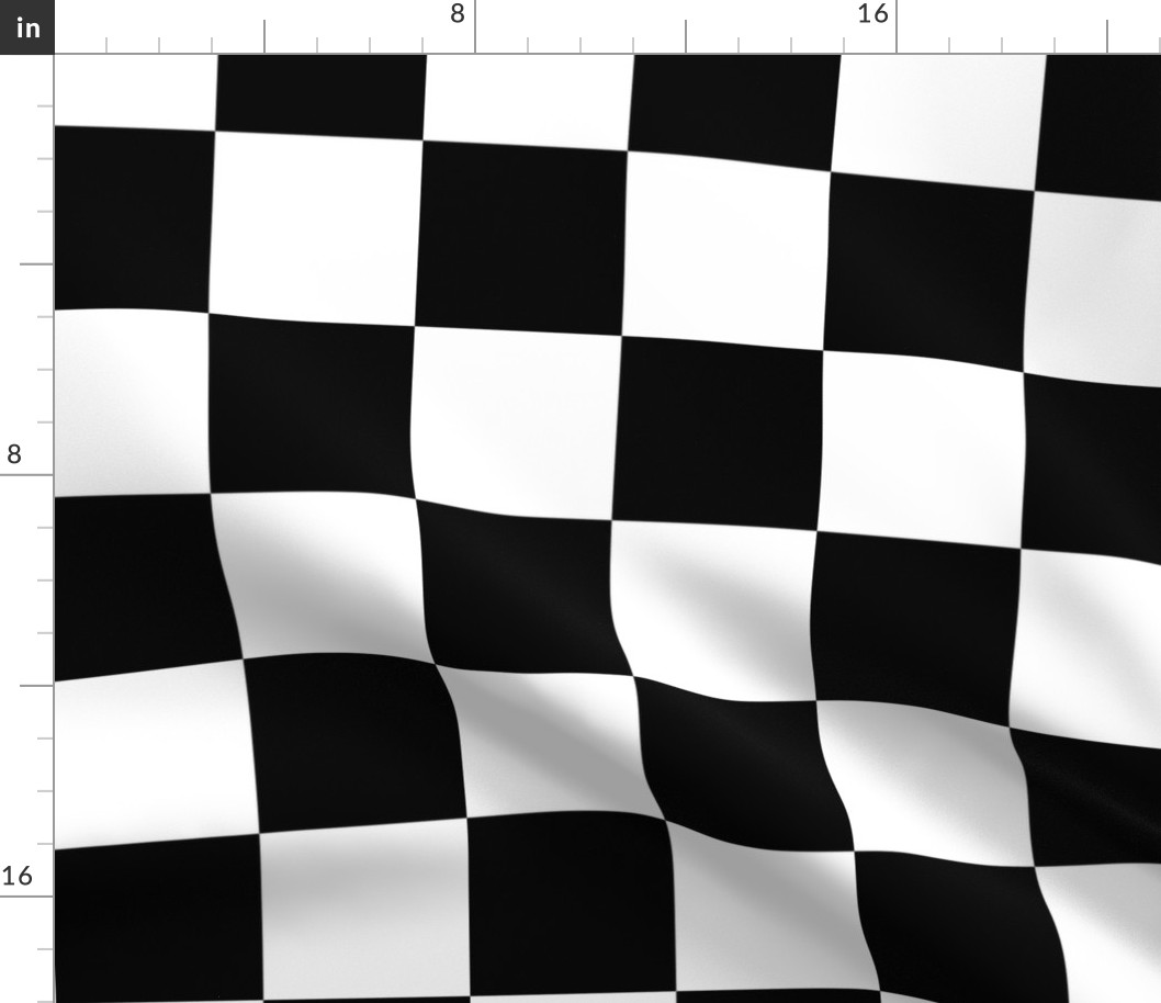 Checkerboard - Black and White - Large