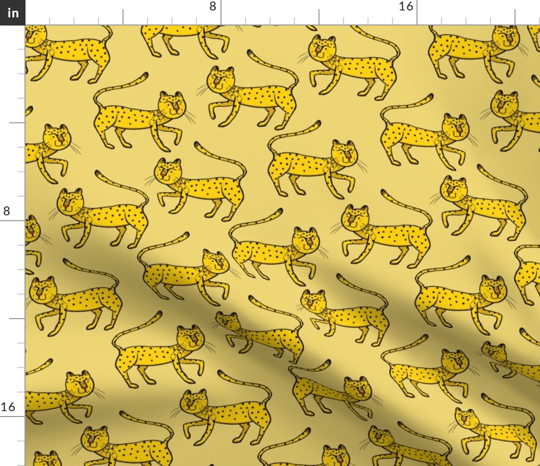 Cheetahs on Yellow - Zoo Map Coordinate - Medium