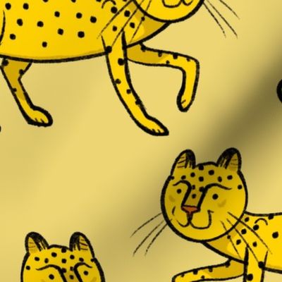 Cheetahs on Yellow - Zoo Map Coordinate - Large
