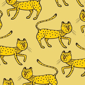 Cheetahs on Yellow - Zoo Map Coordinate - Large