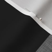 Black and Grey Linen Gingham - Medium
