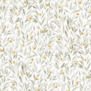 October Provence - Grey and Yellow - Medium Scale