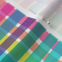 Rainbow gingham in my favourite palette 