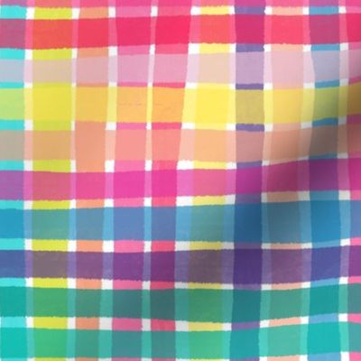 Rainbow gingham in my favourite palette 