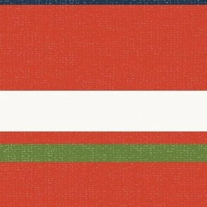 Hit The Slopes Textured Stripe Christmas Red Jumbo 