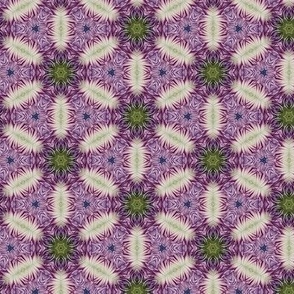 Fuzzy Purple Geometric Flowers