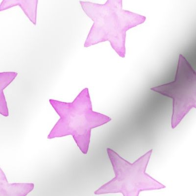 Large Faded Pink Christmas Stars on White