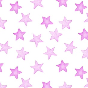 Large Faded Pink Christmas Stars on White