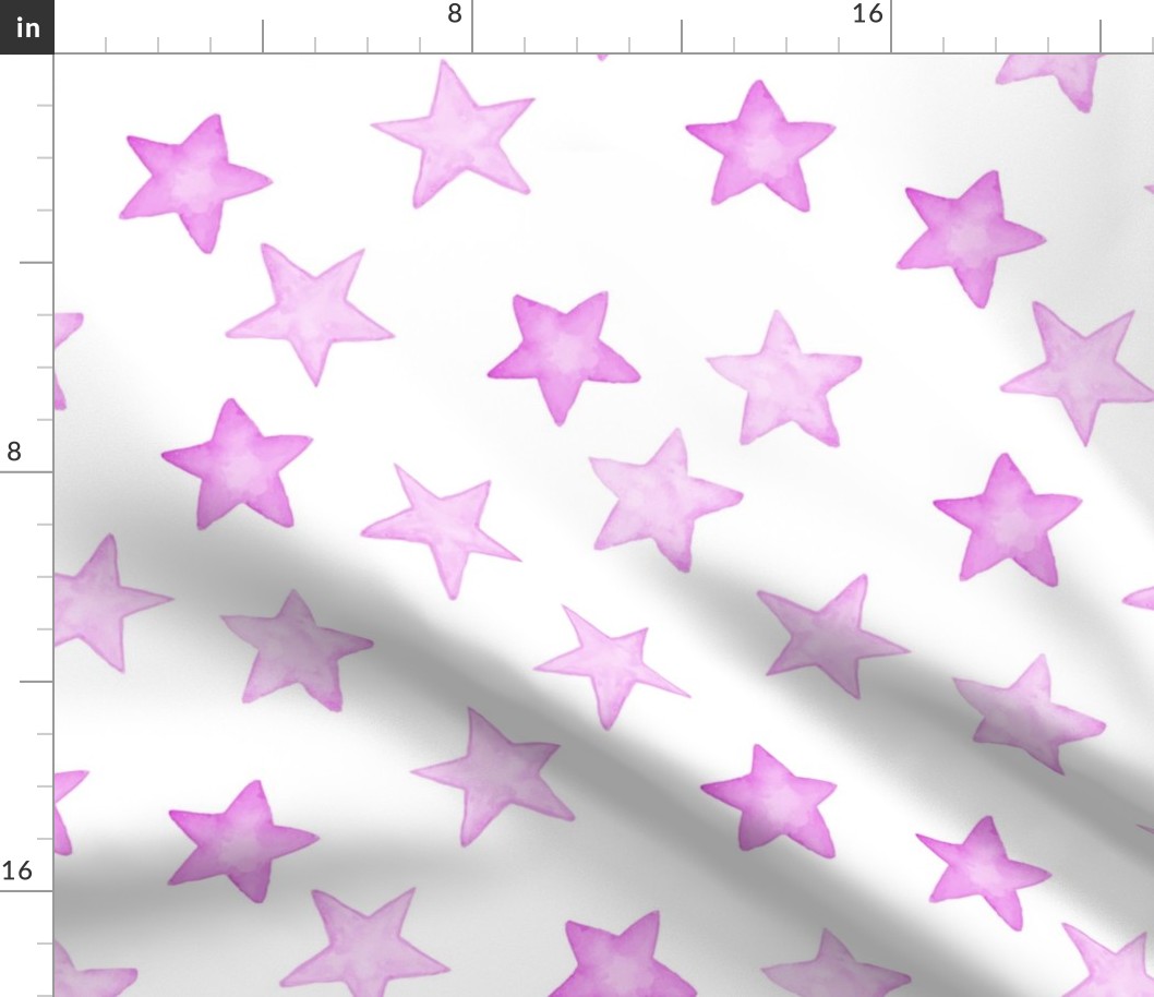 Large Faded Pink Christmas Stars on White