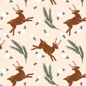 Pine Grove - Leaping Deer - Large Print
