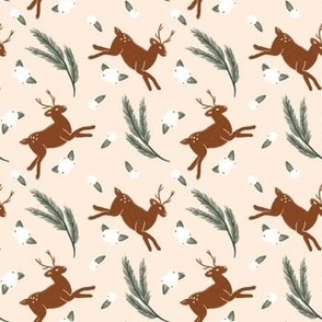 Pine Grove - Leaping Deer - Medium Print