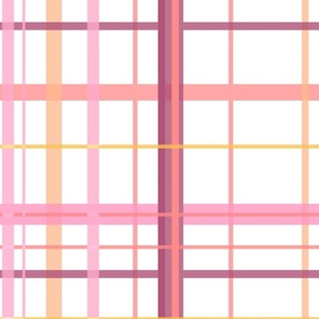 Pink and peach squares and lines