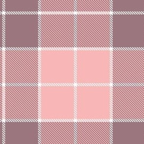 pink and purple checkerboard tartan plaid / medium