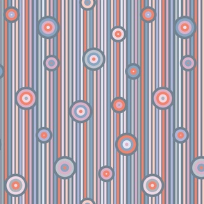 Intangible Retro Mid Century Mod Stripes and Circles