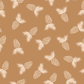 Pine Grove - Golden Pinecones - Medium Print