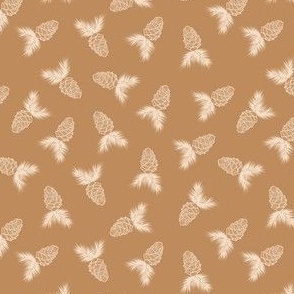 Pine Grove - Golden Pinecones - Small Print