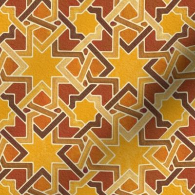 Euclidean Star Watercolour Geometric Marigold Small 
