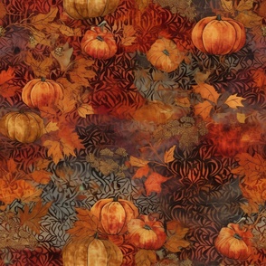 Fall Pumpkins Batik 1